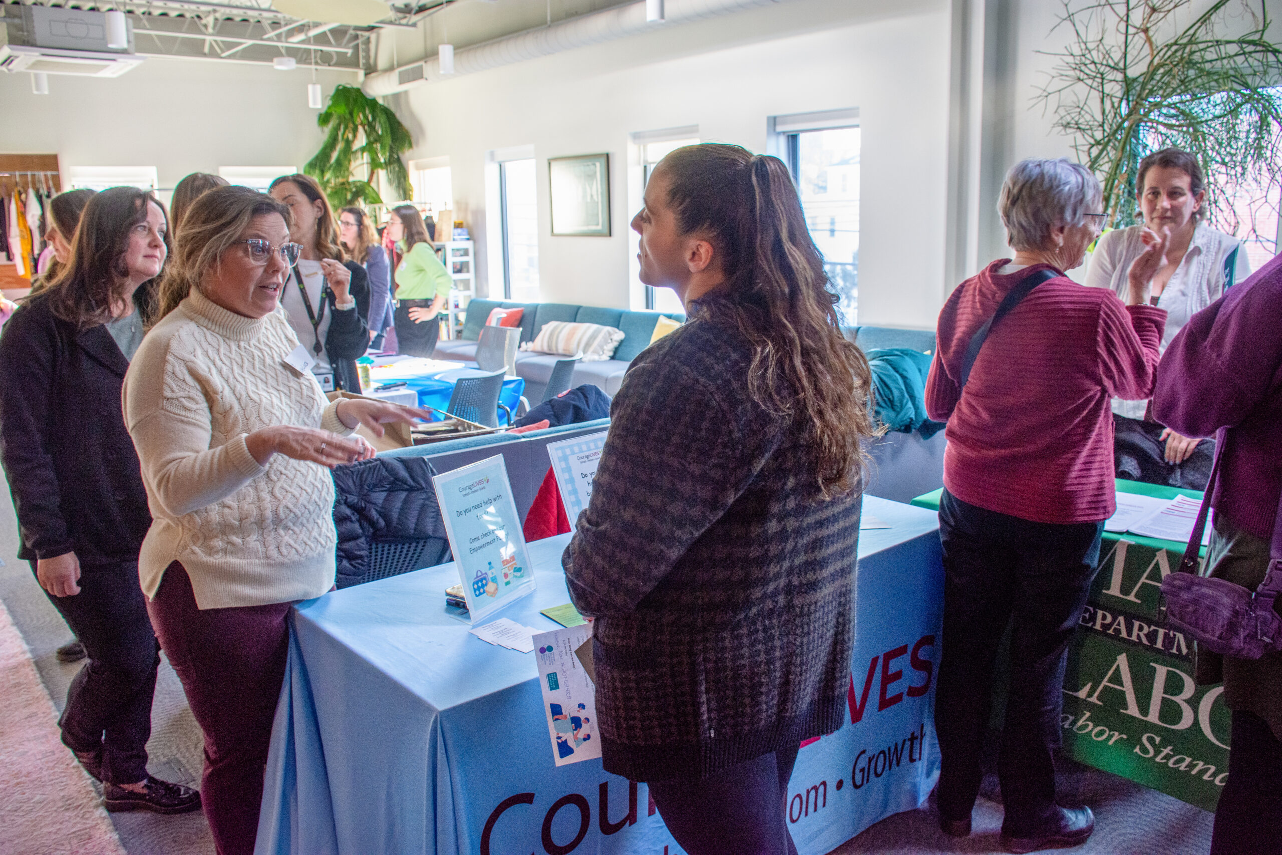 Photo from a human trafficking awareness event hosted earlier this month in Preble Street's Healing Center.